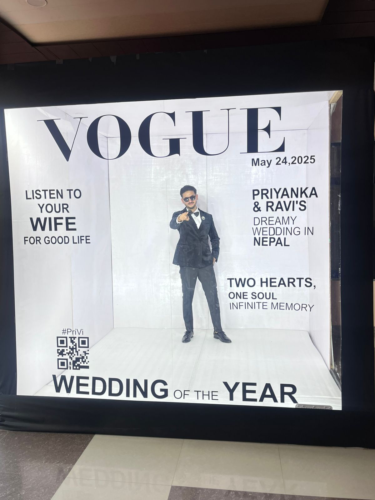 Vogue-Inspired Wedding Photo Booth