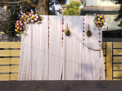 Simple Floral Backdrop Stage (SD66)