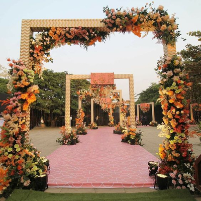 Custom Yellow Floral 4 frame Outdoor Passage (OP 4)