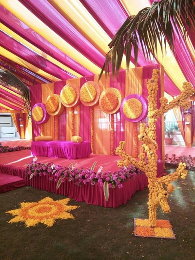 Marigold Bliss Haldi Decor Stage(HMSD 7)