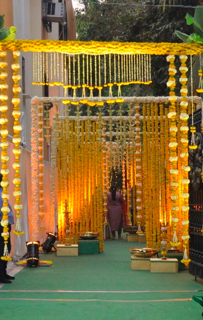 Marigold Haldi Mehendi Passageway Decor(OHP 1)