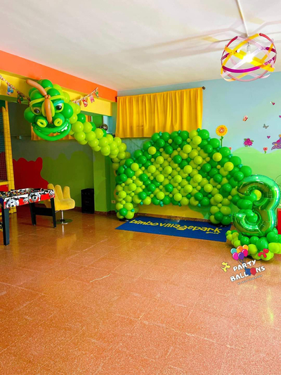 Green Dianosaur Themed Balloon Decoration (Bd 25)