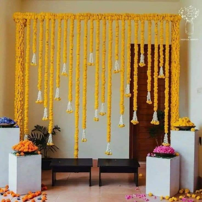 Marigold Elegance Backdrop PhotoBooth(PB 95)