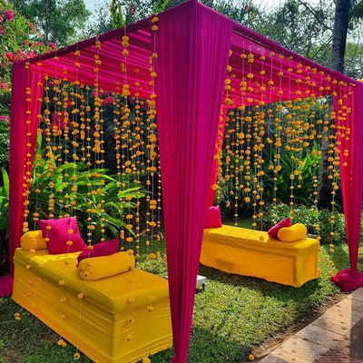 Vibrant Marigold Haven Mandap(M 70)