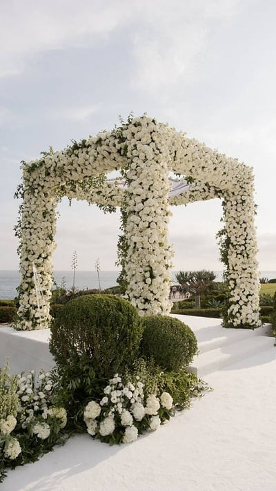 Royal White Floral Mandap(M 110)