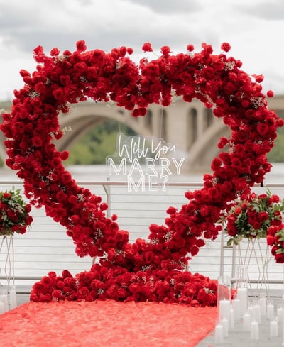 Crimson Heart Proposal Backdrop(PB 161)