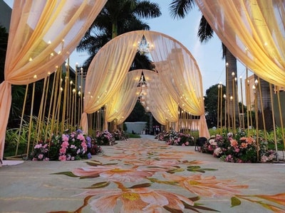 Elegant Draped Wedding Walkway(IP46)