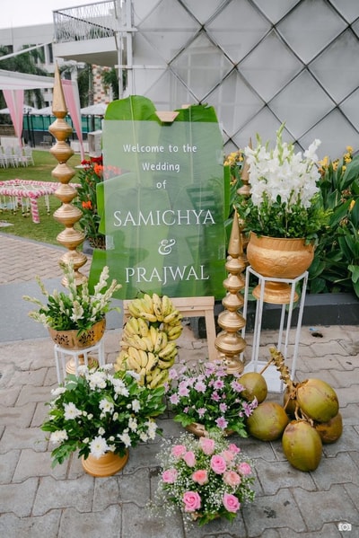 Tropical Leaf Welcome Board FW 66