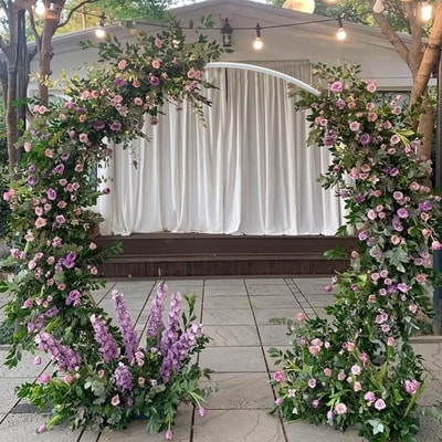 Elegant Lavender Floral Arch PhotoBooth(PB 133)