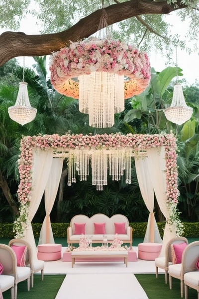 Royal Pink Floral Mandap(M116)