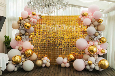 Gemini said Golden Shimmer Birthday Backdrop (BD93)