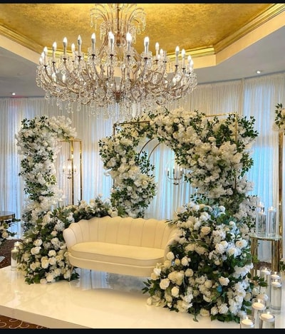 White Blossom Arch Stage SD 294