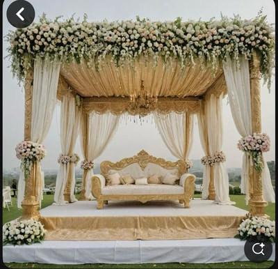 Royal Golden Floral Mandap(M 88)