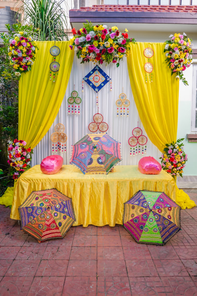 Vibrant Sunshine Mehendi Backdrop(HMSD 24)