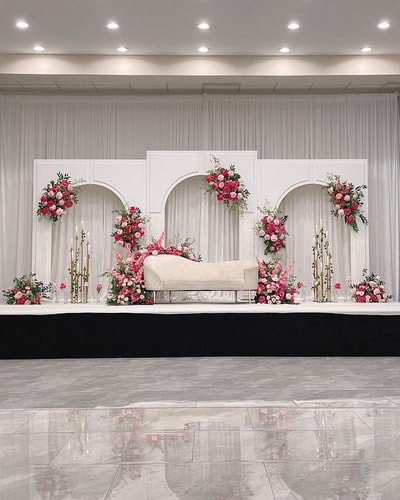 Modern Pink & White Wedding Stage SD 278
