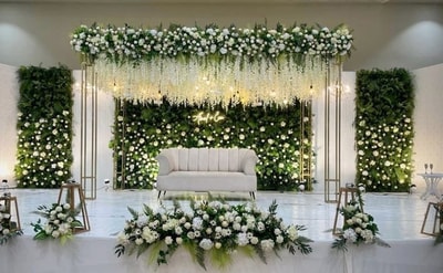 Elegant Green Floral Stage(SD 270)