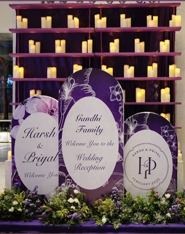 Velvet Candlelight Welcome Backdrop FW 67