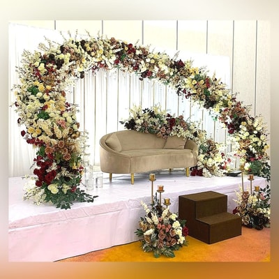 Vintage Autumn Floral Arch Stage(SD321)