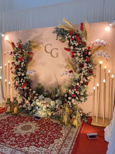 Floral Peach Wedding Photobooth(PB163)
