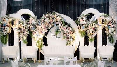 Modern Arch Floral Wedding Stage SD 339