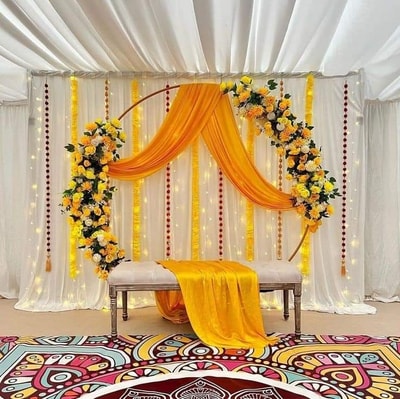 Floral Sunshine Haldi Mehendi Stage (HMSD 16)