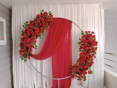 Elegant Floral Circle Backdrop PB (130)