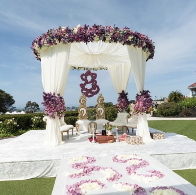 Purple Lavender Round Mandap(M117)