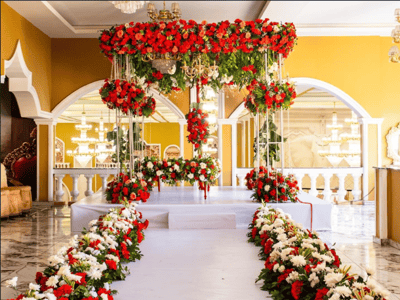 Red Floral Mandap (M 121)