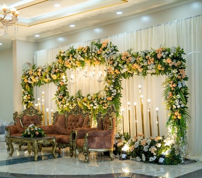 Elegant Floral Wedding Stage Decor(SD 303)