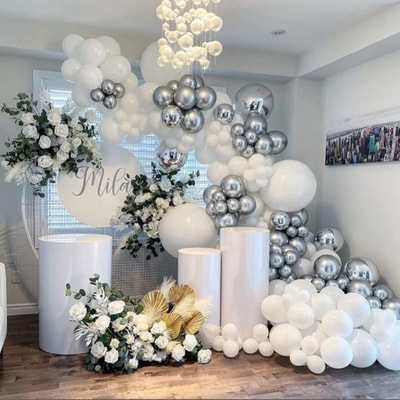 Elegant Silver Bloom Decor (BD 91)
