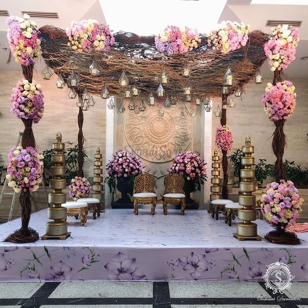 Rustic Twig & Pastel Floral Mandap M 155