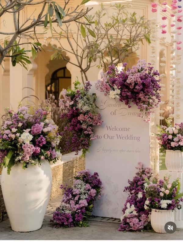 Lavender & Purple Floral Welcome Board FW 71
