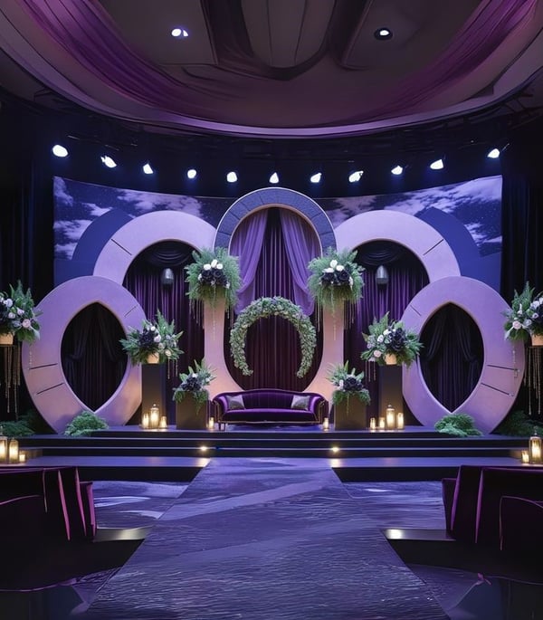 Royal Purple & Midnight Floral Stage SD 354