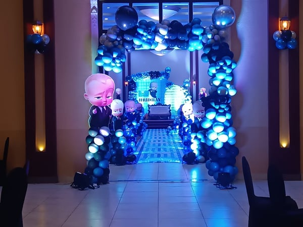 Vibrant Blue and Black Color Theme Decorations (BD 22)