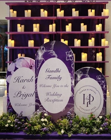 Velvet Candlelight Welcome Backdrop FW 67