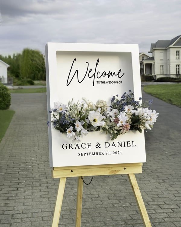 Pure White Shadowbox Welcome Board(FW64)