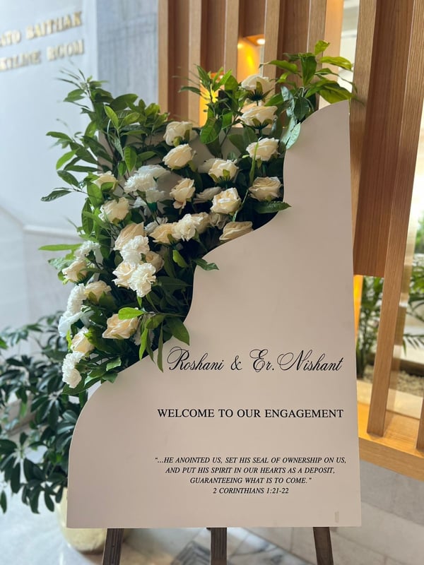 Elegant Welcome Board FW 65